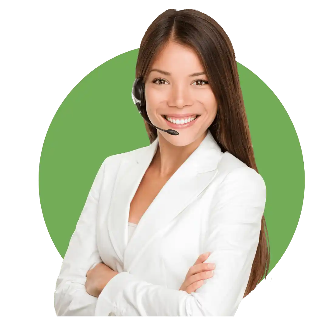 Agente call center con diadema