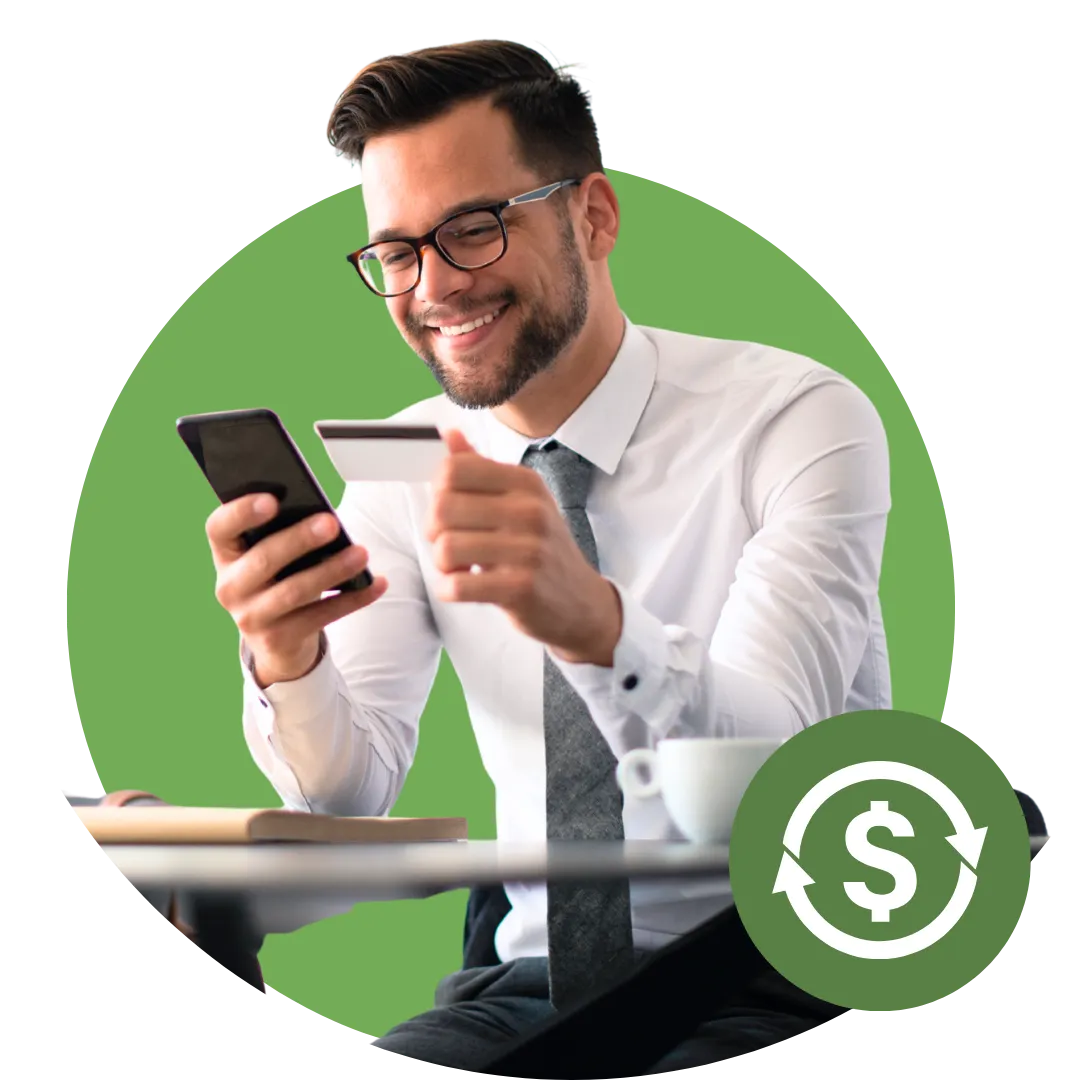 Empresario haciendo pago del servicio de numeracion did bestvoiper