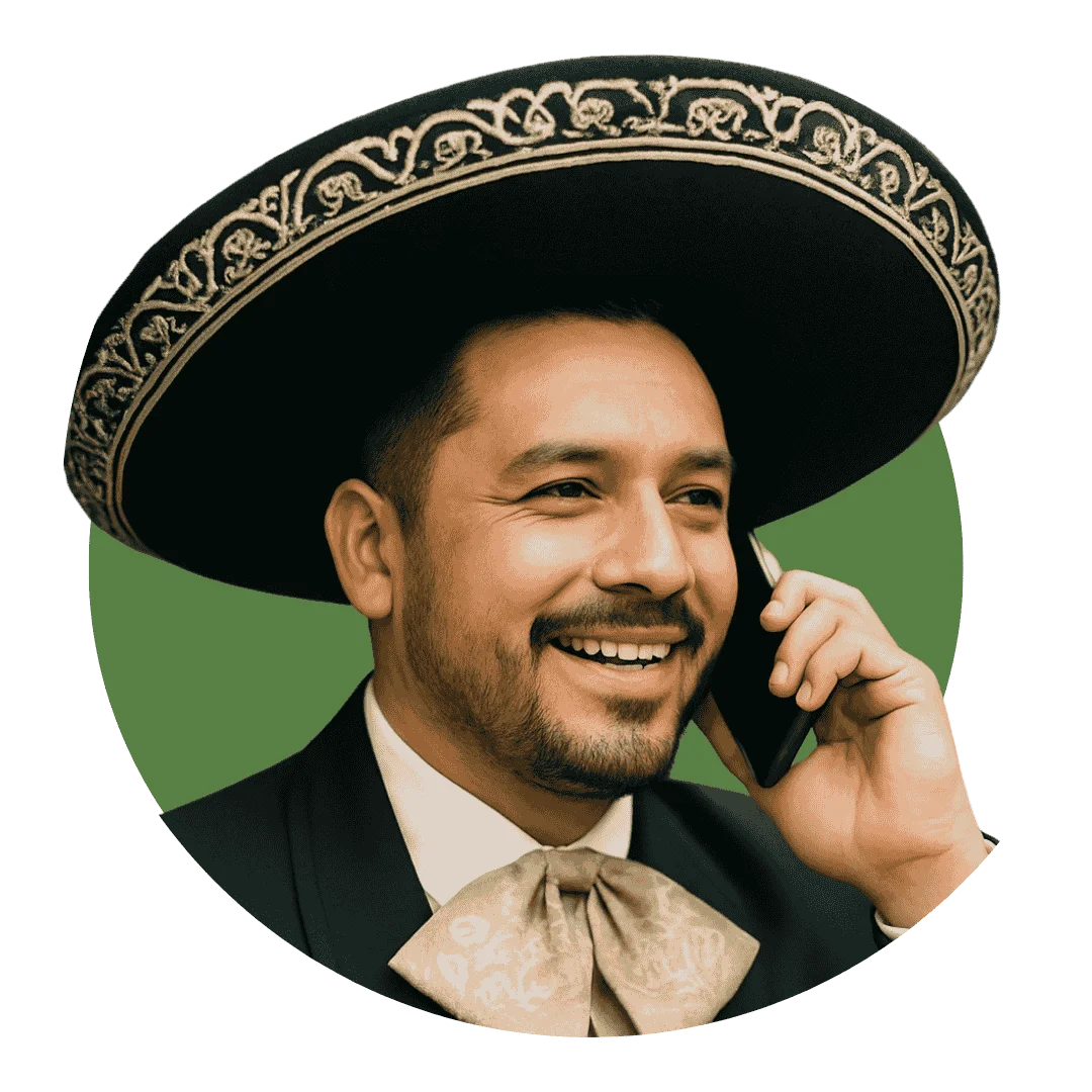 Mariachi llamando por telefono