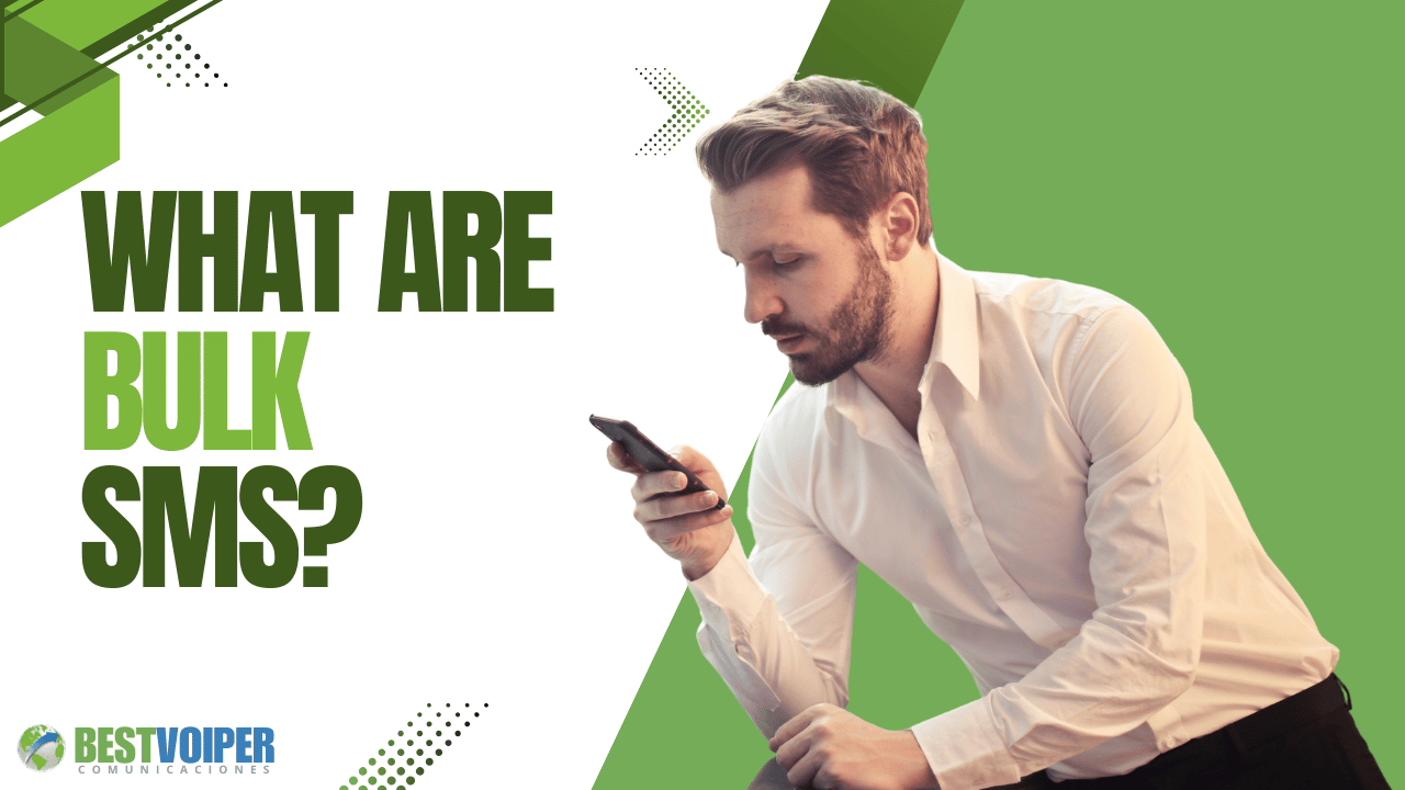 Thumbnail – text on the left and a man checking messages on his phone on the right